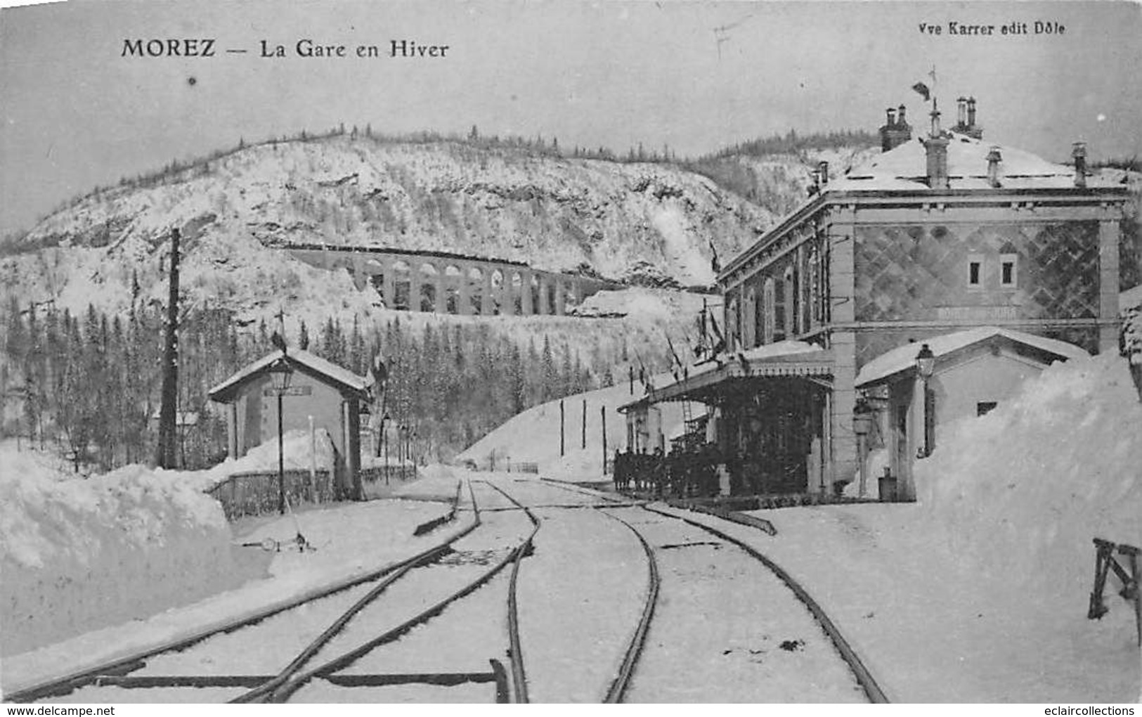 Morez         39       La Gare En Hiver     ( Voir Scan) - Morez