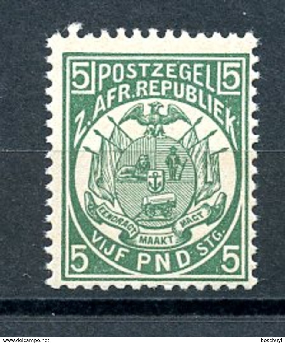 Transvaal, 1911, 5 Pound Definitive, Green, REPRINT, MNH, Michel 24 - Transvaal (1870-1909)