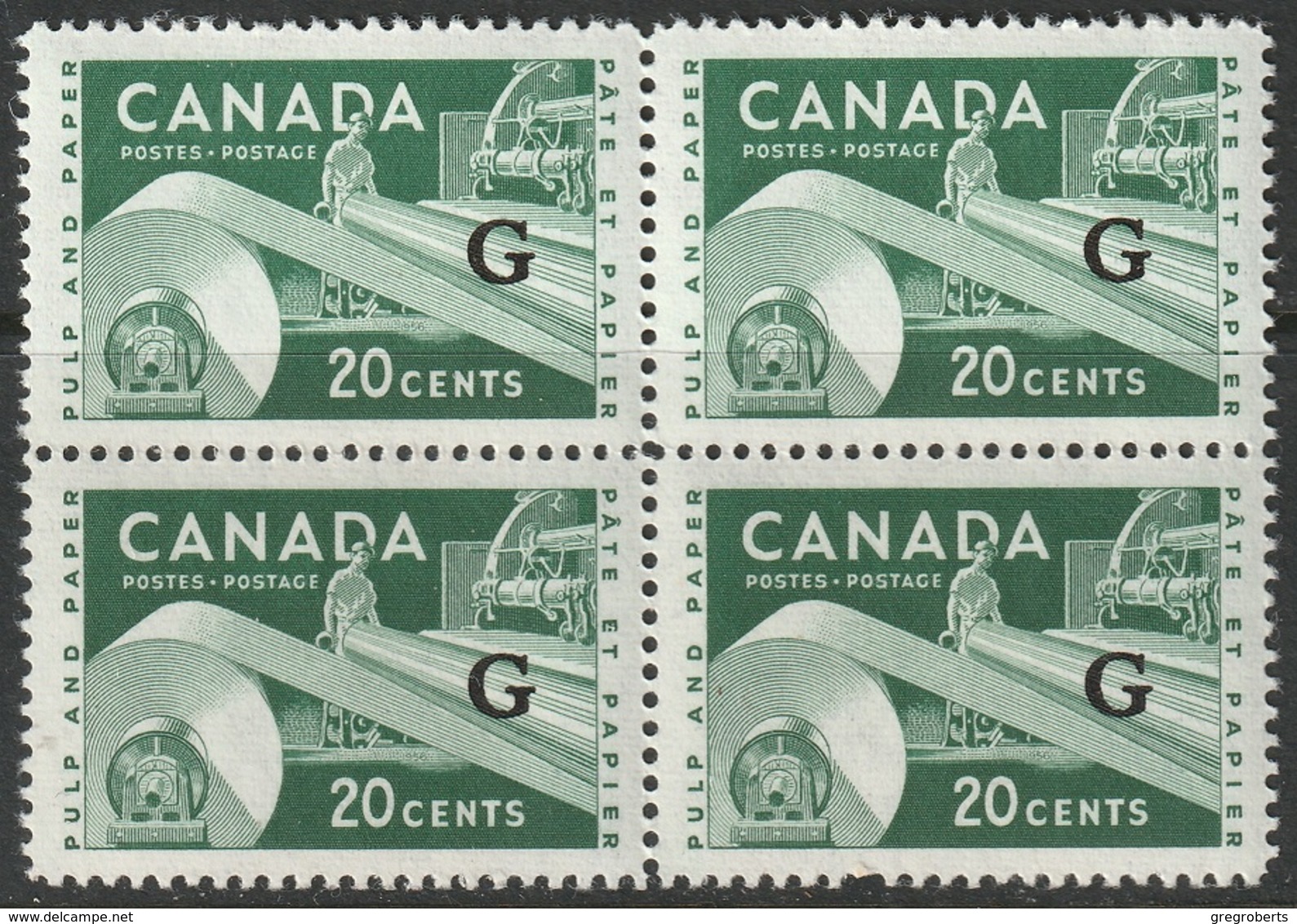 Canada Sc O45 Official Block Of 4 MNH - Opdrukken