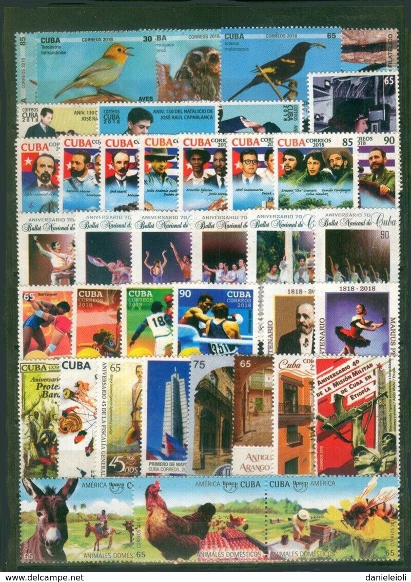 CUBA 2018 MNH EMISSIONE COMPLETA AÑO COMPLETO 2018 - Komplette Jahrgänge