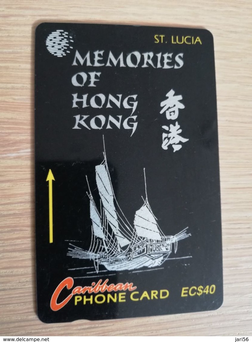 ST LUCIA    $ 40   CABLE & WIRELESS  STL-14F  14CSLF    MEMORIES OF HONG KONG  Fine Used Card ** 2409** - St. Lucia