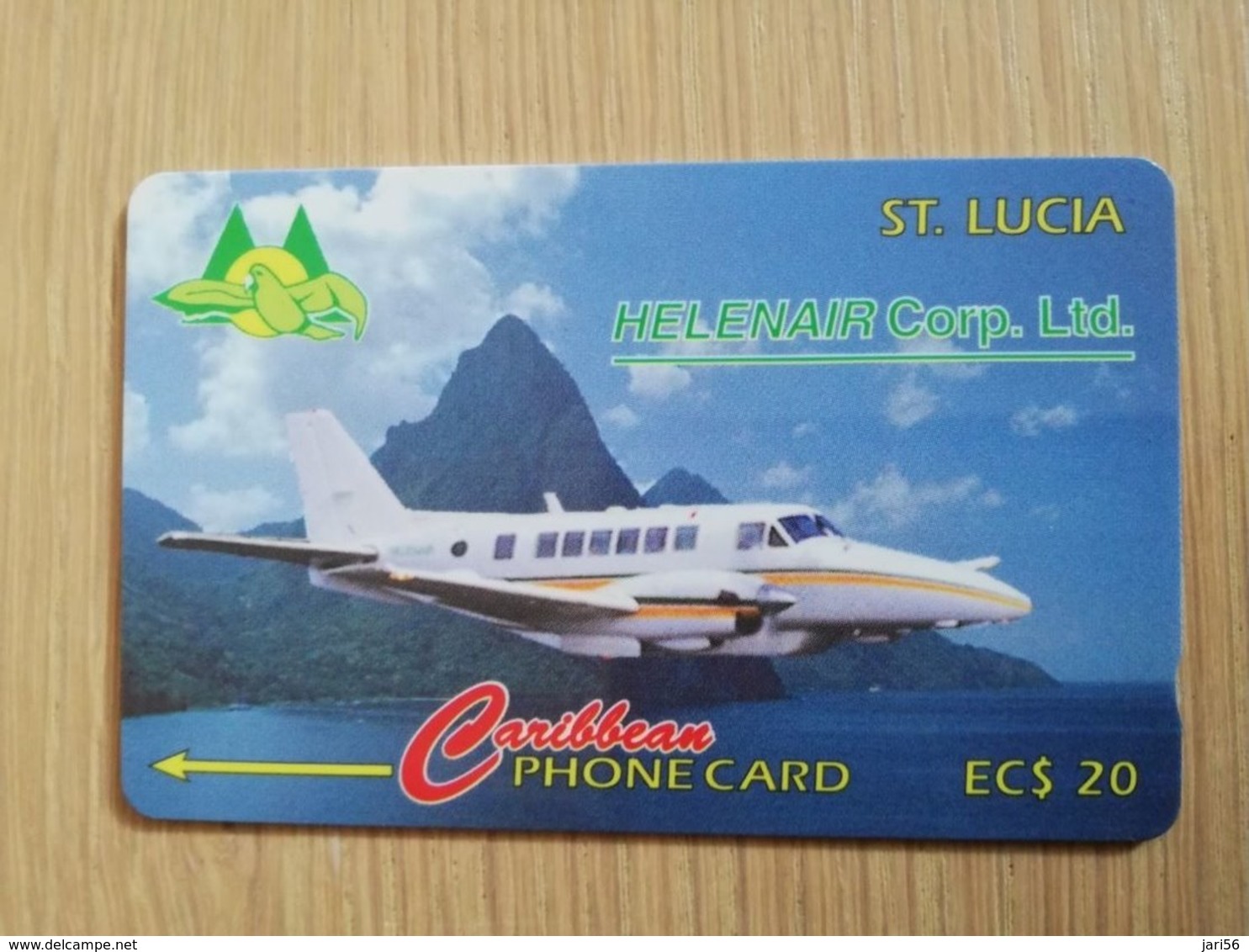 ST LUCIA    $ 20   CABLE & WIRELESS  STL-15A  15CSLA    HELENAIR CORP LTD  Fine Used Card ** 2410** - St. Lucia