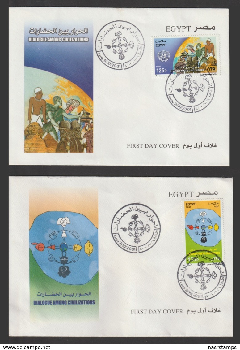 Egypt - 2001 - Rare - FDC - ( UN - Year Of Dialogue Among Civilizations ) - Covers & Documents