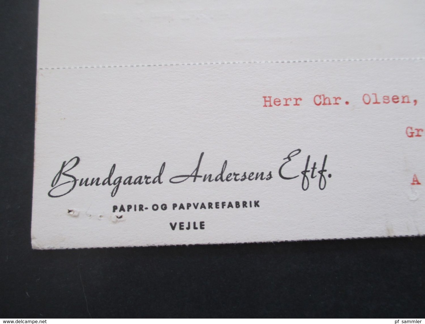 Dänemark Oktober 1945 Freimarken Wellenlinien mit Perfin / Firmenlochung B.A. mit Zensurstempel ?!