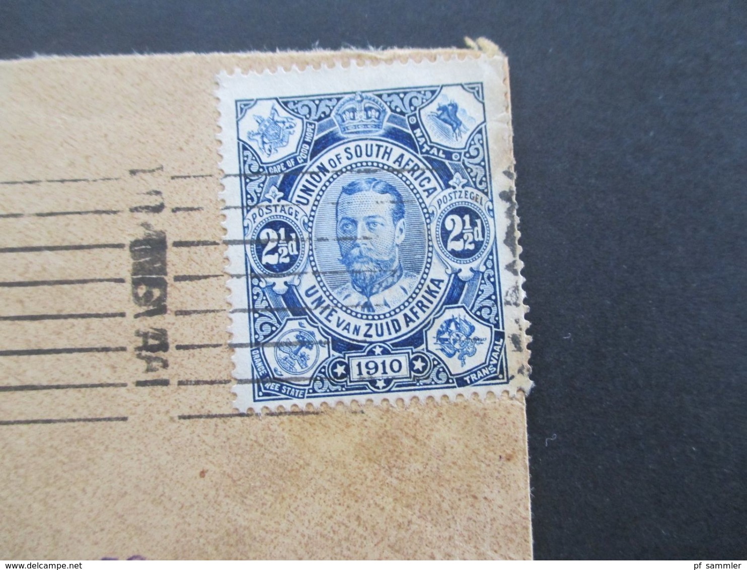 Südafrika 1910 Nr. 1 Auf Beleg Stempel Johannesburg Transvaal  Via London Nach Wien Österreich - Briefe U. Dokumente