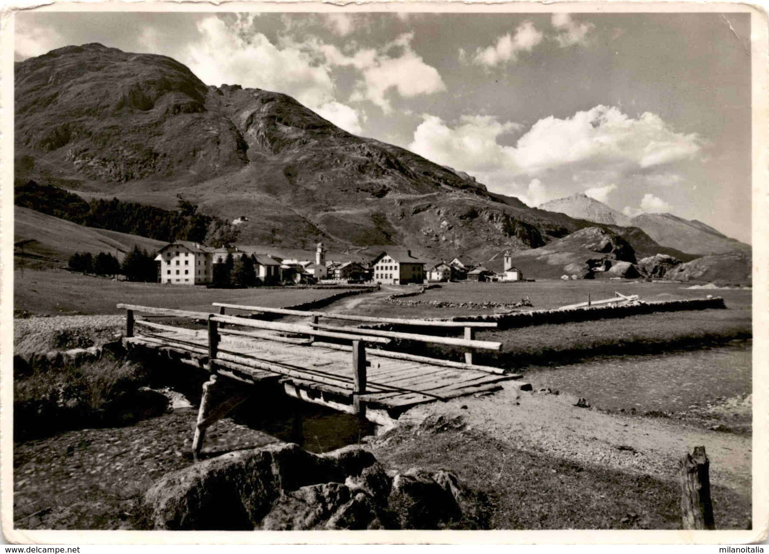 Bivio - Blick Gegen Crap Radons U. Piz Forbisch (12-23) * 23. 8. 1955 - Bivio