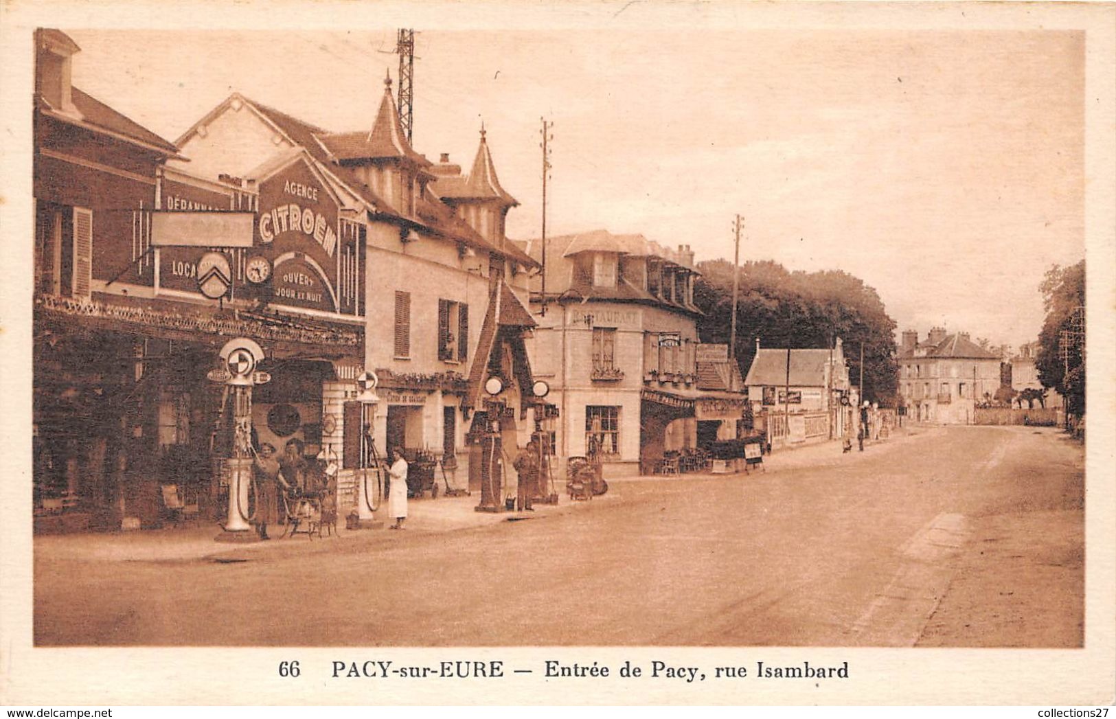 27-PACY-SUR-EURE- ENTREE DE PACY RUE ISAMBARD - VOIR POMPE A ESSENCE - Pacy-sur-Eure