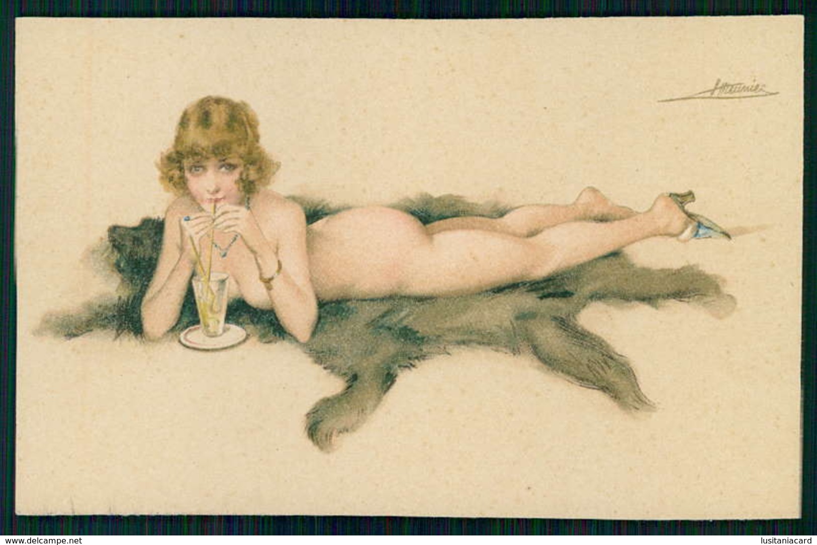 FRANCE - ILLUSTRATEURS - «Suzanne Meunier»- "En Costume D'Eve"(Ed. L. E. Paris ,Série 7 Nº  26) Carte Postale - Meunier, S.