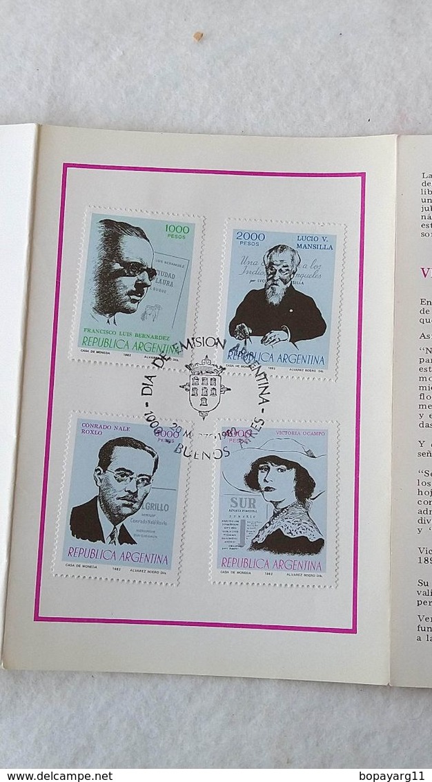 Argentina 1st Emision Day 4 Stamps Booklet  #14 - Andere & Zonder Classificatie