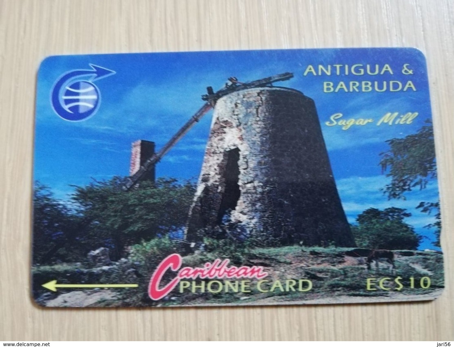 ANTIGUA & BARBUDA $ 10   SUGAR MILL    ANT-6A  CONTROL NR: 6CATA     OLD C&W LOGO **2517** - Antigua Et Barbuda