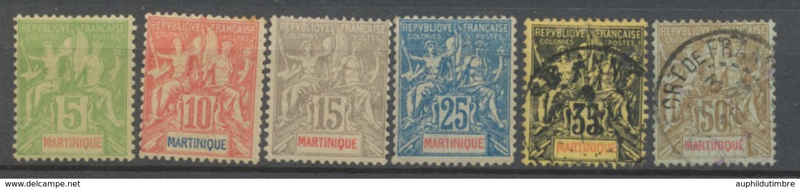 Colonies Françaises MARTINIQUE Lot N°44 à 49 N*/Obl C 90€ N2506 - Ungebraucht