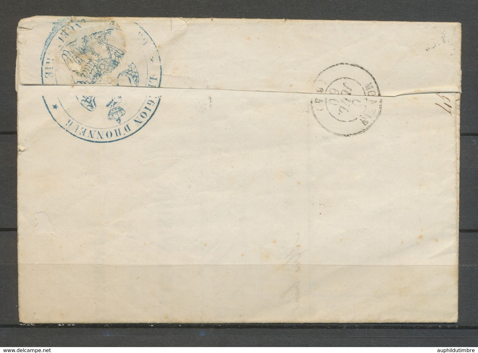 1860 Lettre Franchise Rouge Grand Chancelier De La Légion D'Honneur X3078 - Civil Frank Covers