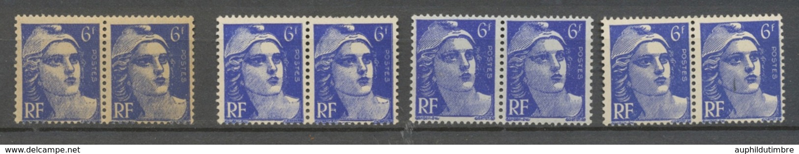 Timbre France N°720, 4 Paires(nuances) Les Types 1 Et 2 Se Tenant,Neuf** X3920 - Non Classificati