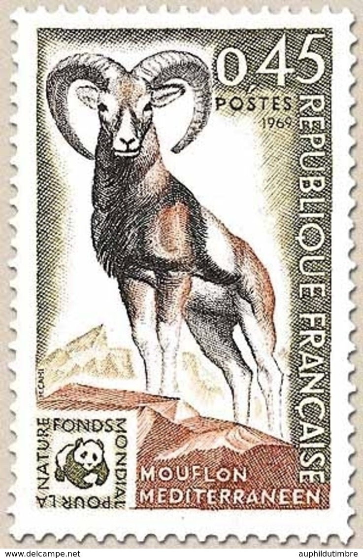 Fonds Mondial Pour La Nature. Mouflon Méditerranéen 45c. Olive, Brun-rouge Et Noir Y1613 - Nuovi