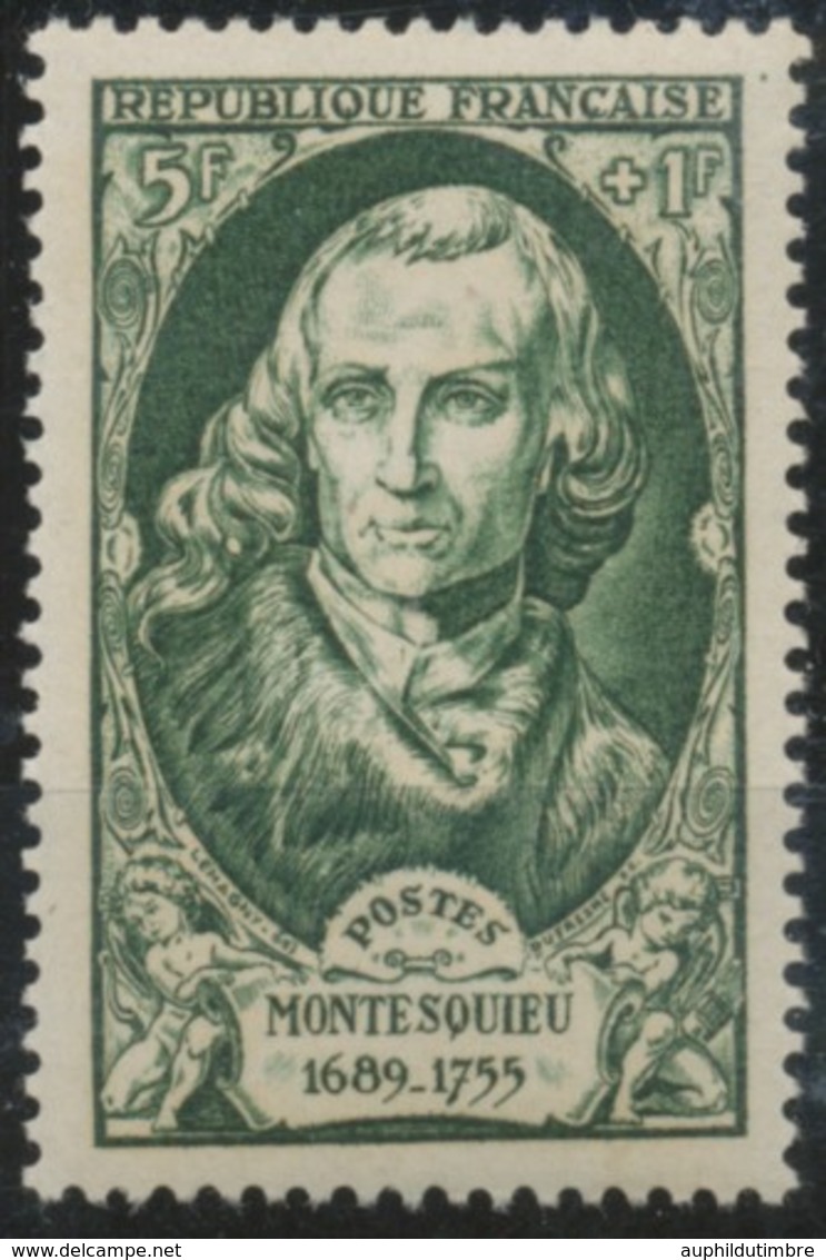 Célébrités Du XVIIIe Siècle Charles De Secondat, Baron De La Brède Et De Montesquieu. 5f. + 1f. Neuf Luxe ** Y853 - Neufs