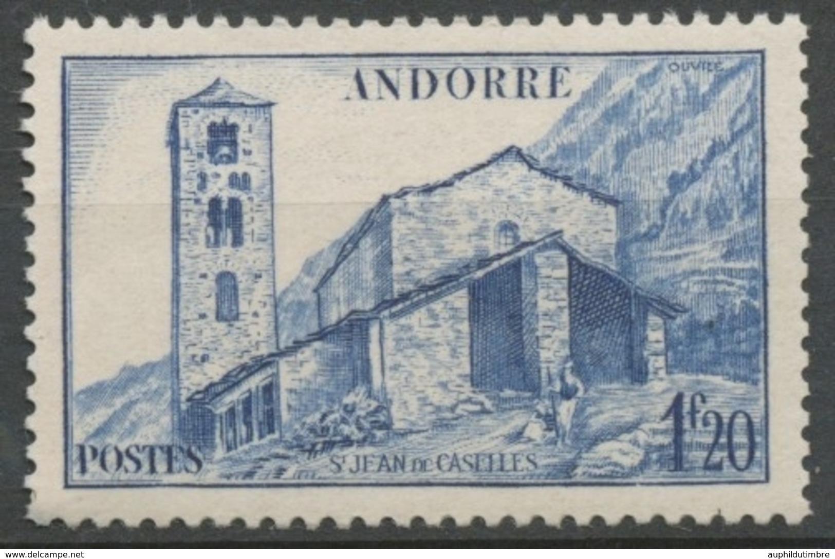 Andorre Français N°101, 1f.20 Bleu NEUF** ZA101 - Ungebraucht