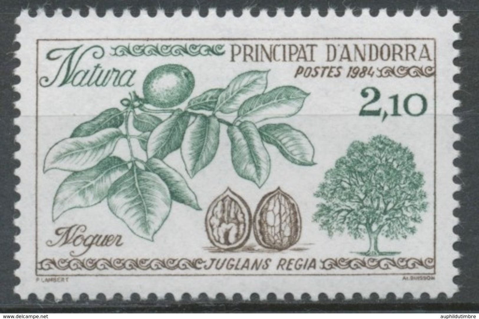 Andorre FR N°332 2f.10 Noyer NEUF** ZA332 - Unused Stamps