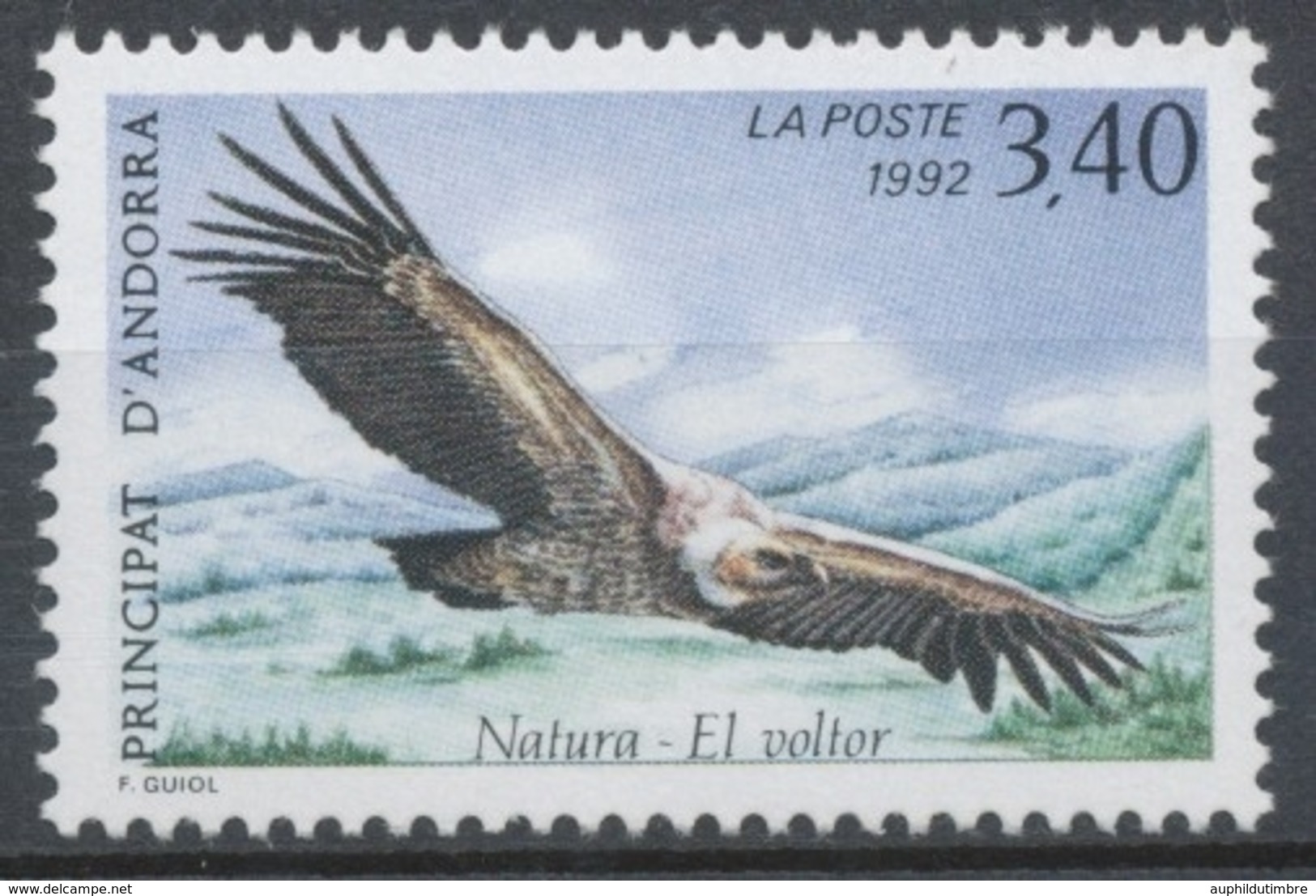 Andorre FR N°421 3f.40 Faune/Flore N** ZA421 - Nuevos