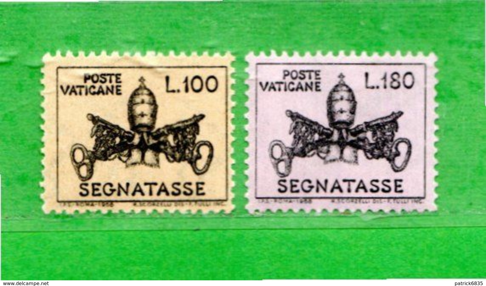 Vaticano ** - 1968 - Segnatasse, Lire 100-180.  Unif. 29-30.  Vedi Descrizione - Taxes