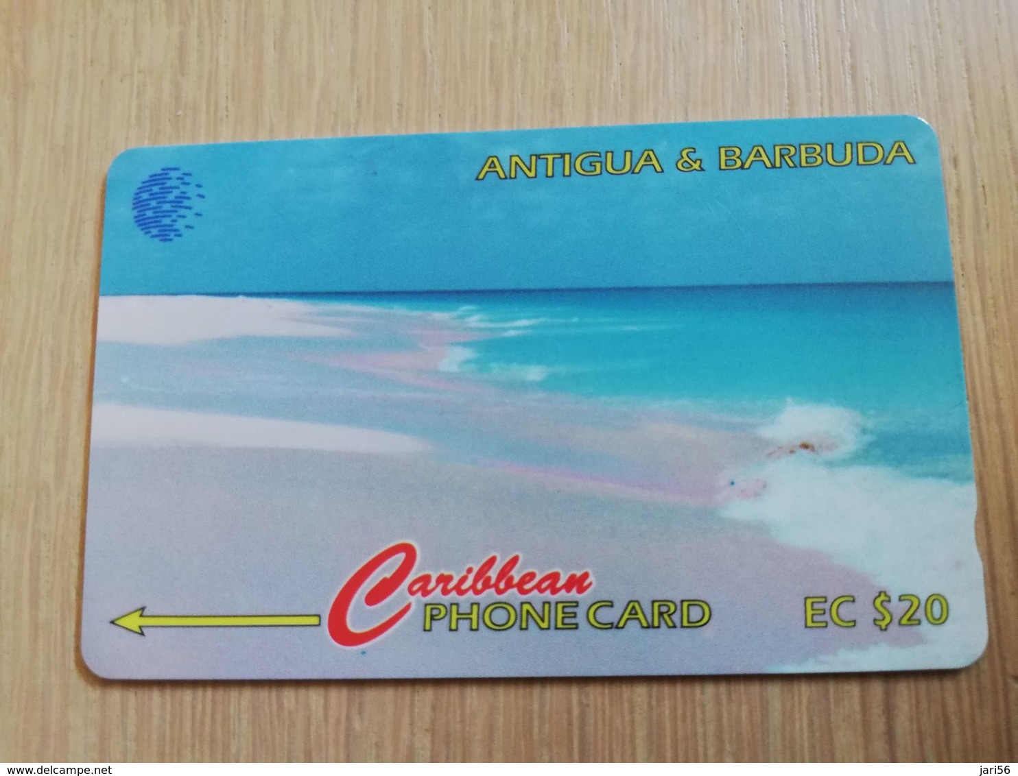 ANTIGUA & BARBUDA $ 20  BARBUDA PINK SAND BEACH          ANT-17C  CONTROL NR: 17CATC      NEW C&W LOGO **2545** - Antigua Et Barbuda