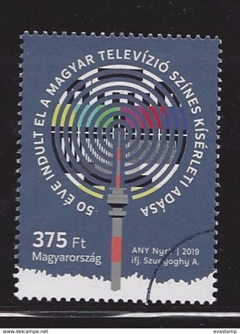 HUNGARY - 2019. Specimen - Hungarian TV’s Colour Experimental Broadcast, 50th Anniversary  / Monoscope / TV Transmitter - Probe- Und Nachdrucke