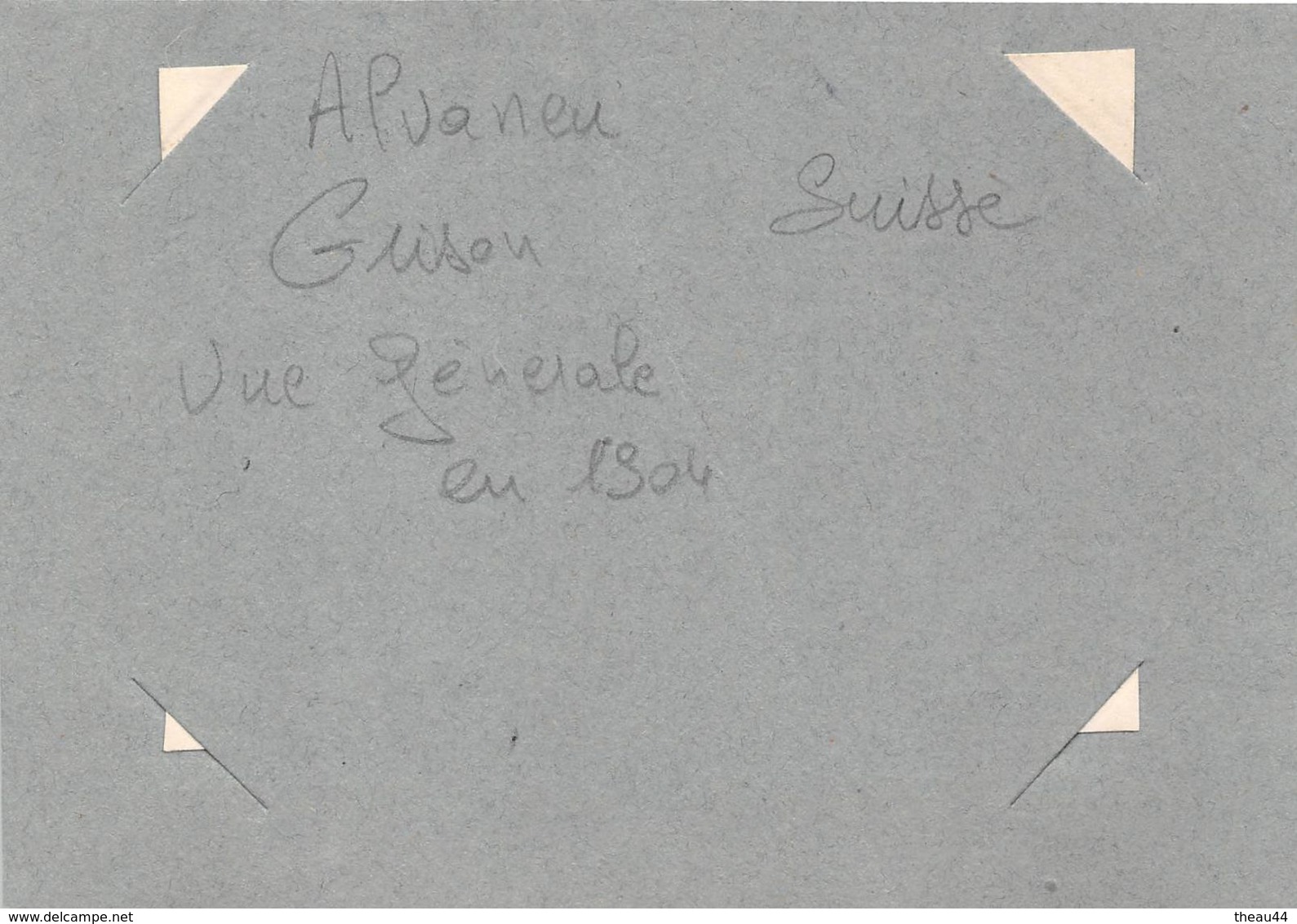 SUISSE  -  Cliché Albuminé En 1904  -  ALVANEU  -  Vue Générale  -  Voir Description - Alvaneu