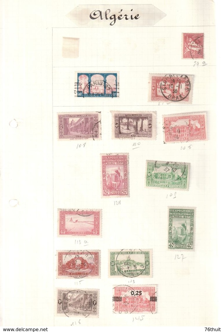 POSTES ALGERIE - RF - Lot De 41 Timbres Oblitérés ( Issus D' Un Classeur Ancien ) - Collezioni & Lotti