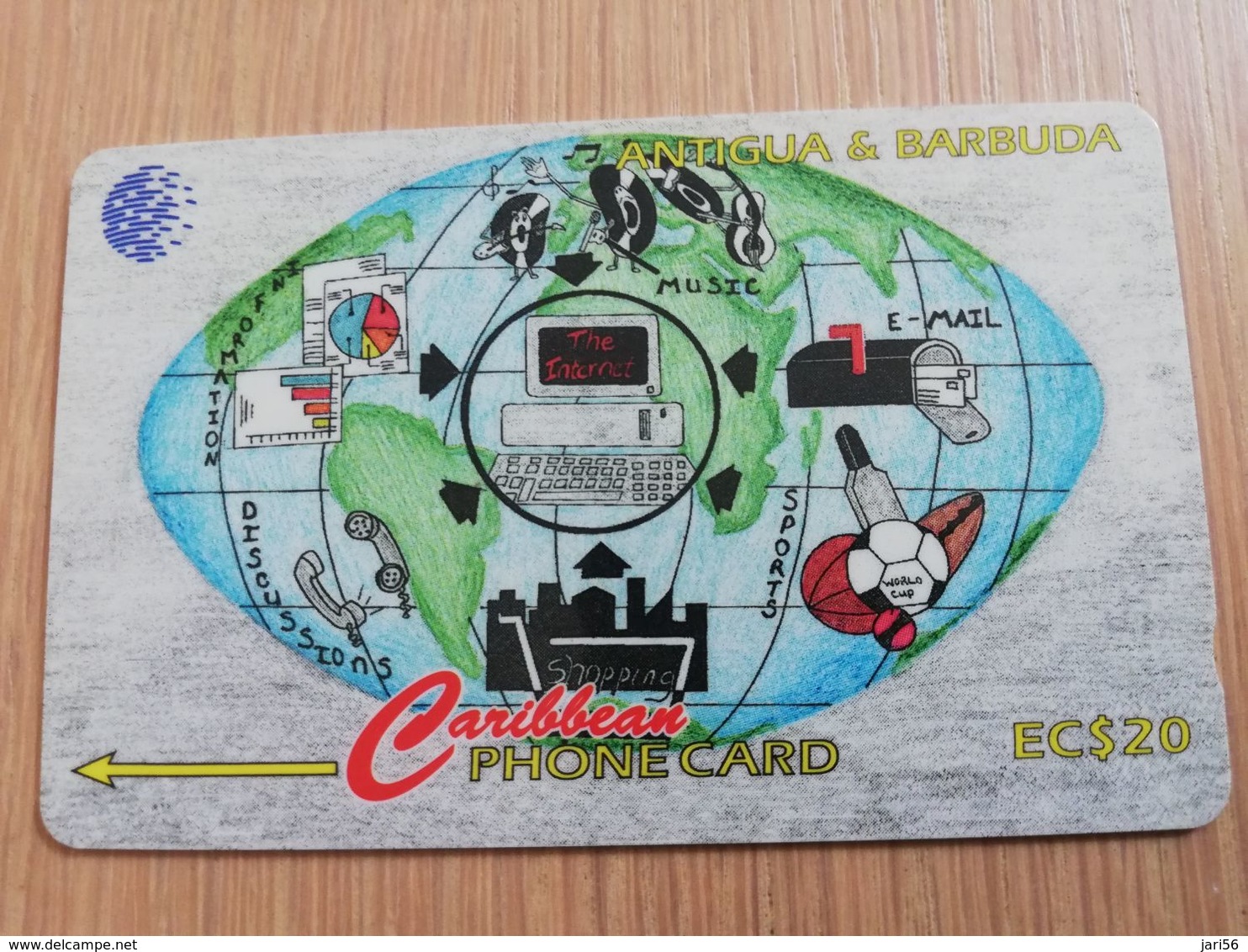 ANTIGUA & BARBUDA $ 20   EYE WORLD  ANT-177A  CONTROL NR: 177CATA     NEW C&W LOGO **2579** - Antigua Et Barbuda