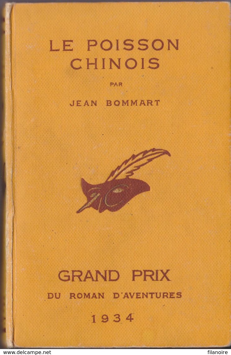 Jean BOMMART Le Poisson Chinois Le Masque N°156 (EO, 1934) Bon Correct, Attention La Jaquette Est Une Mauvaise Photocopi - Le Masque