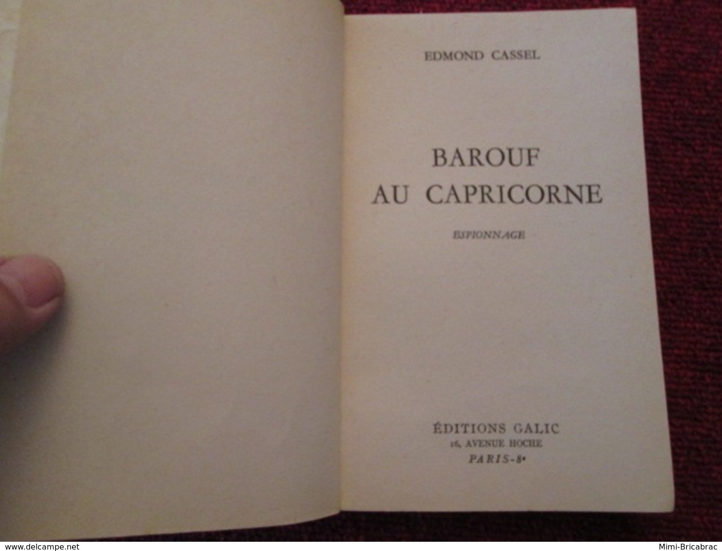 POL2013/1 ESPIONNAGE EDITIONS GALIC N°?? CARNETS DES SERVICES SECRETS / BAROUF AU CAPRICORNE - Other & Unclassified