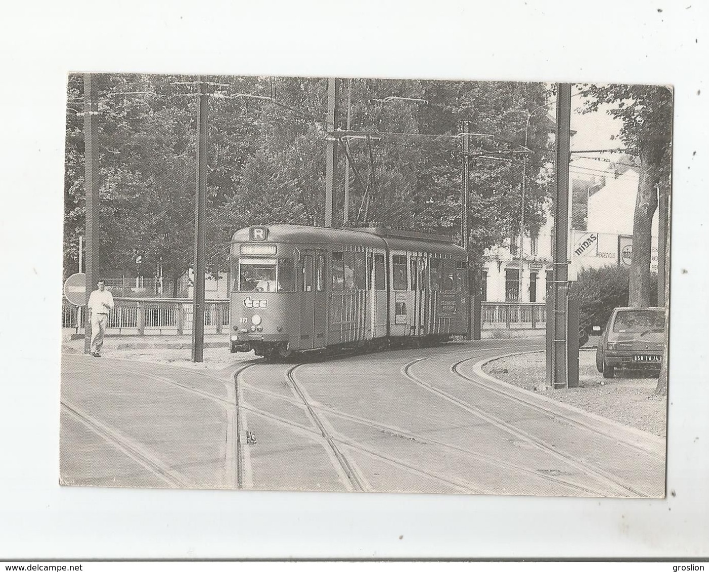 A MARCQ EN BAROEUL 305 GROS PLAN SUR LE MONGY 305 TRAMWAY ARTICULE DUWAG 377 DEVANT LE SQUARE LISFRANC AU CROISE LAROCHE - Marcq En Baroeul