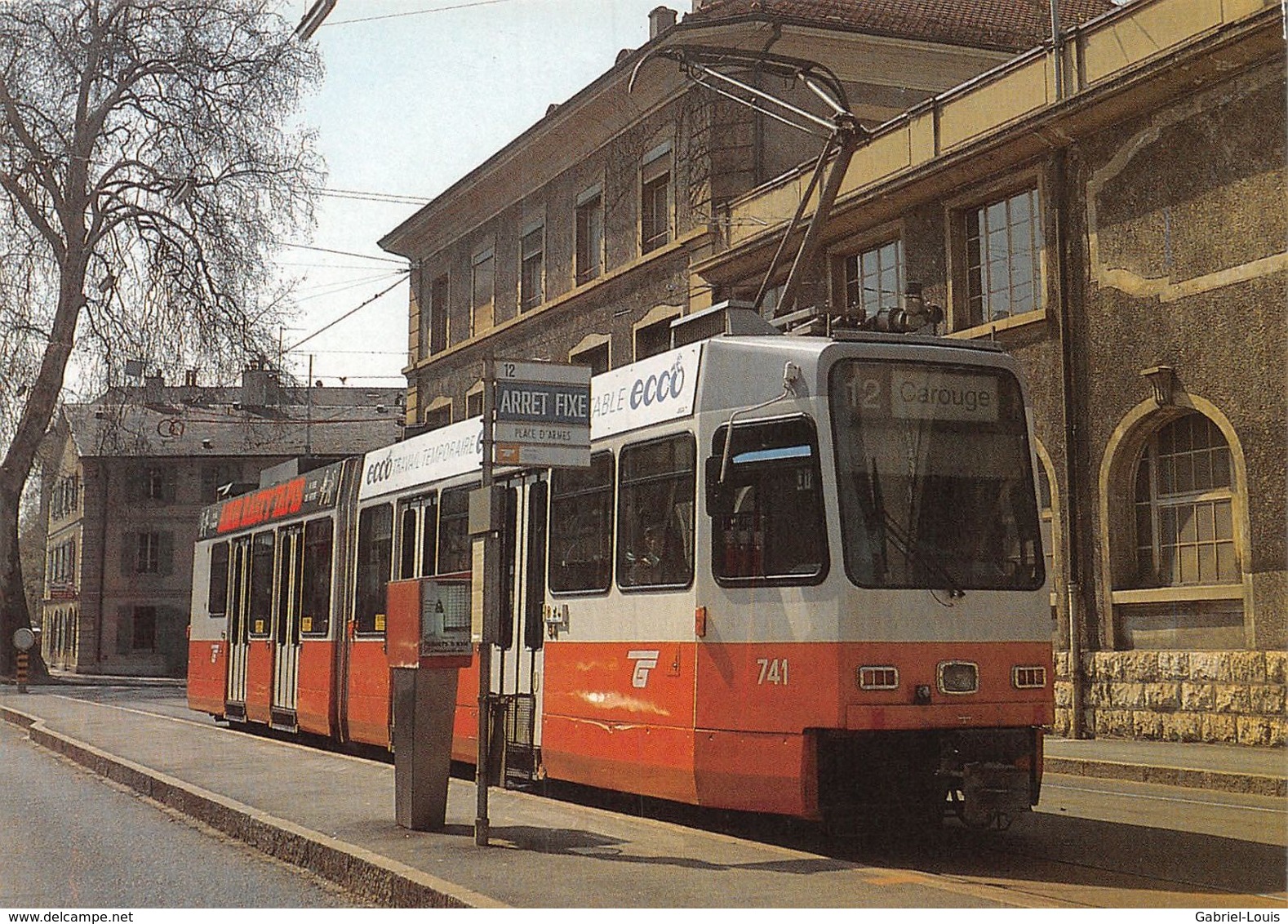 Transports Publics Genevois TPG - Place D'arme Carouge Motrice 741 Düwag - Carouge