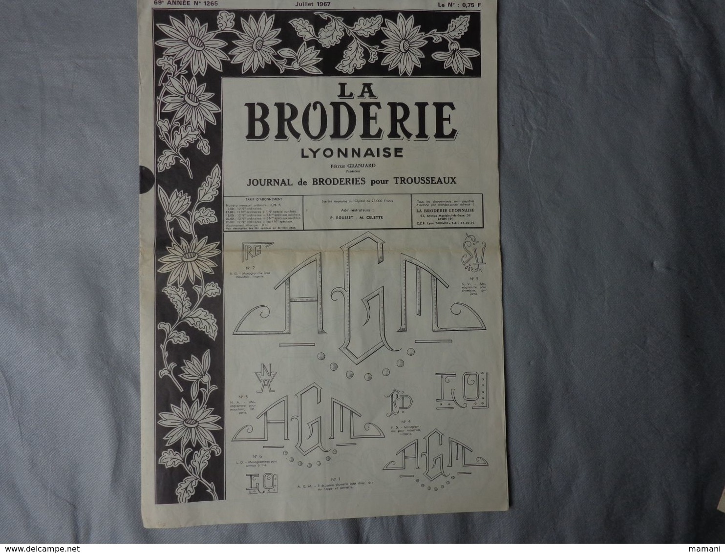 gros lot de 34 -la broderie lyonnaise-le journal des brodeuses-toute la broderie -initiales votre mode