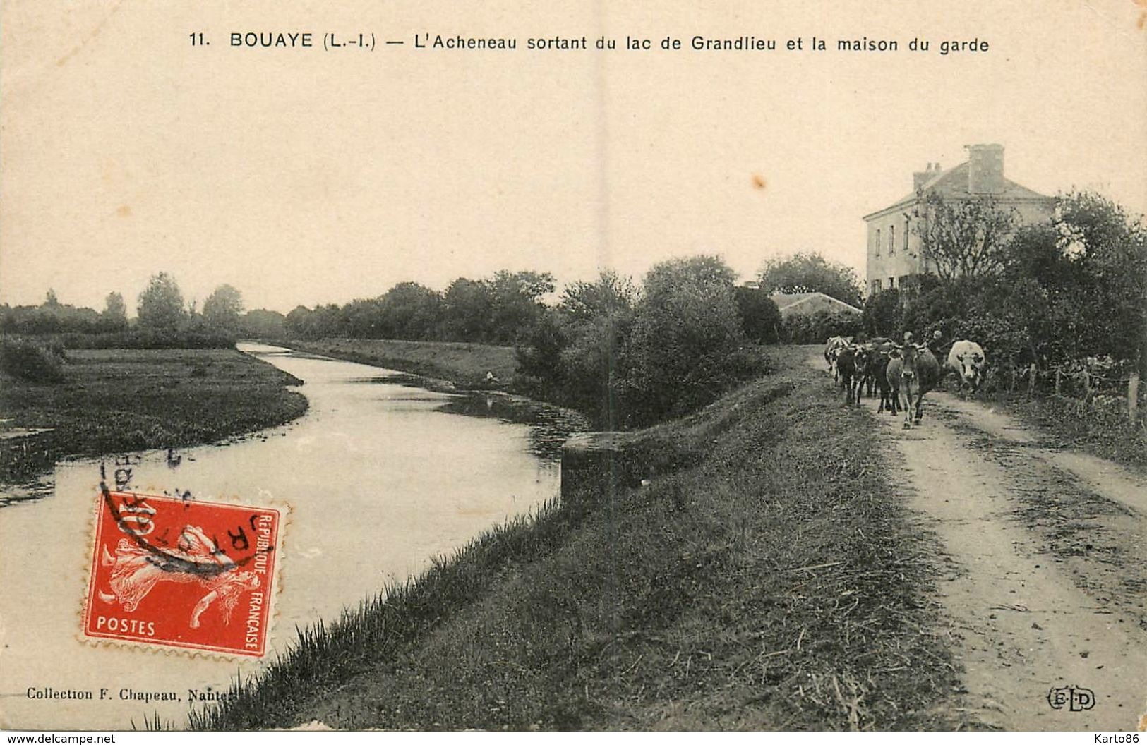 Bouaye * L'acheneau Sortant Du Lac De Grand Lieu Et La Maison Du Garde - Bouaye