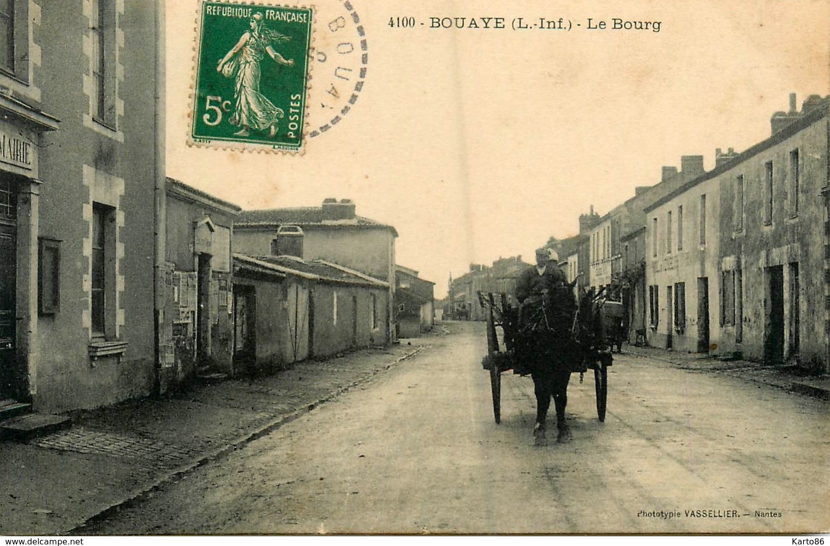 Bouaye * Le Bourg * Rue Et Attelage - Bouaye