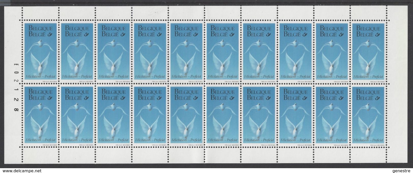 Belgique COB F2796C - F2797C - F2799C Et F2800C ** (MNH) - 1991-2000