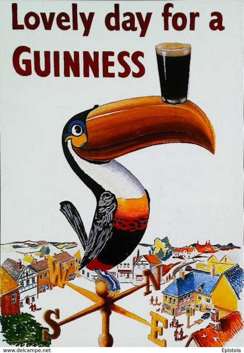 Carte Postale Publicité Bouteille De Bière - Publicité Guinness  Toucan Girouette - Bière