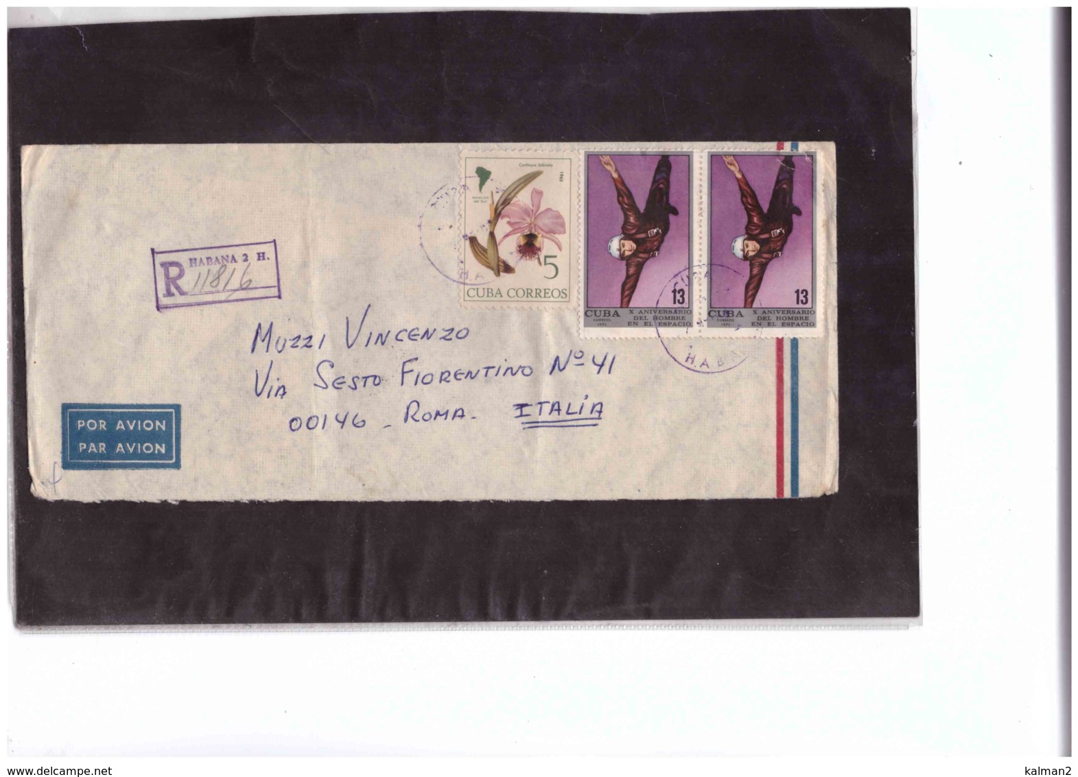 653  -      REGISTERED AIR MAIL COVER WITH INTERESTING POSTAGE - Brieven En Documenten