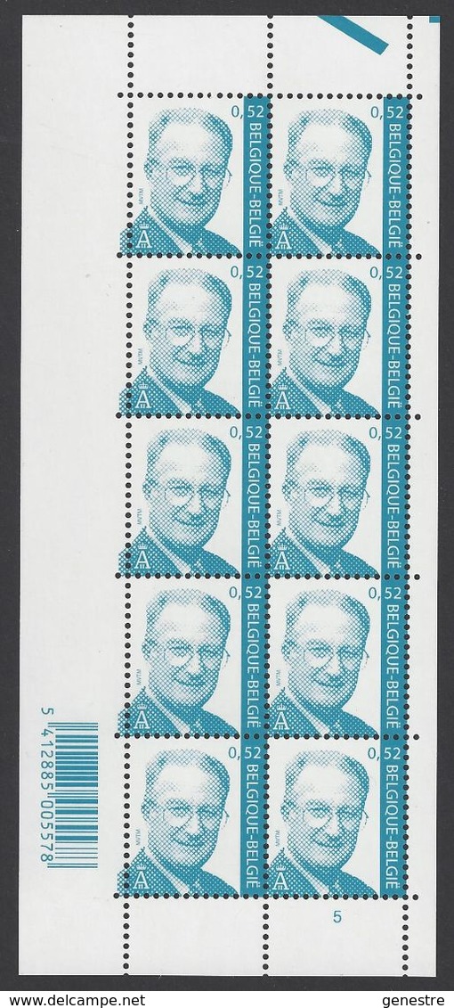 Belgique COB F3051 ** (MNH) - Planche 5 - 2001-2010