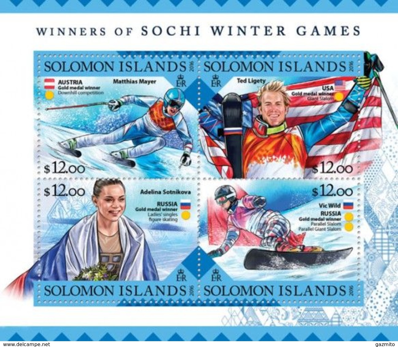 Salomon 2016, Winter Olympic Games In Sochi, Winners, Sking, Snowboarding, 4val In BF - Skateboard