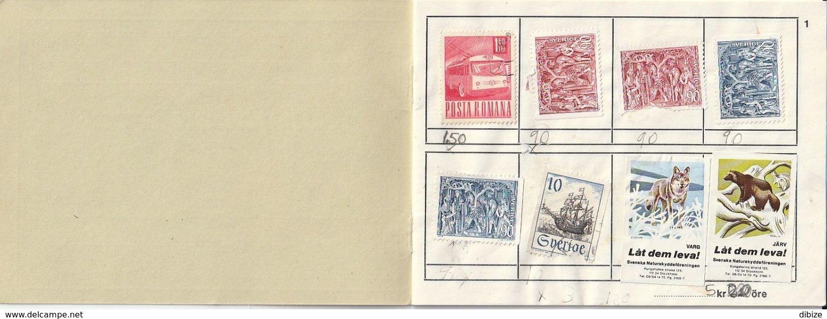 Sweden. Stamp Album. Selection Booklet. 12 Sheets Including 1 Full. - Formato Pequeño, Fondo Blanco