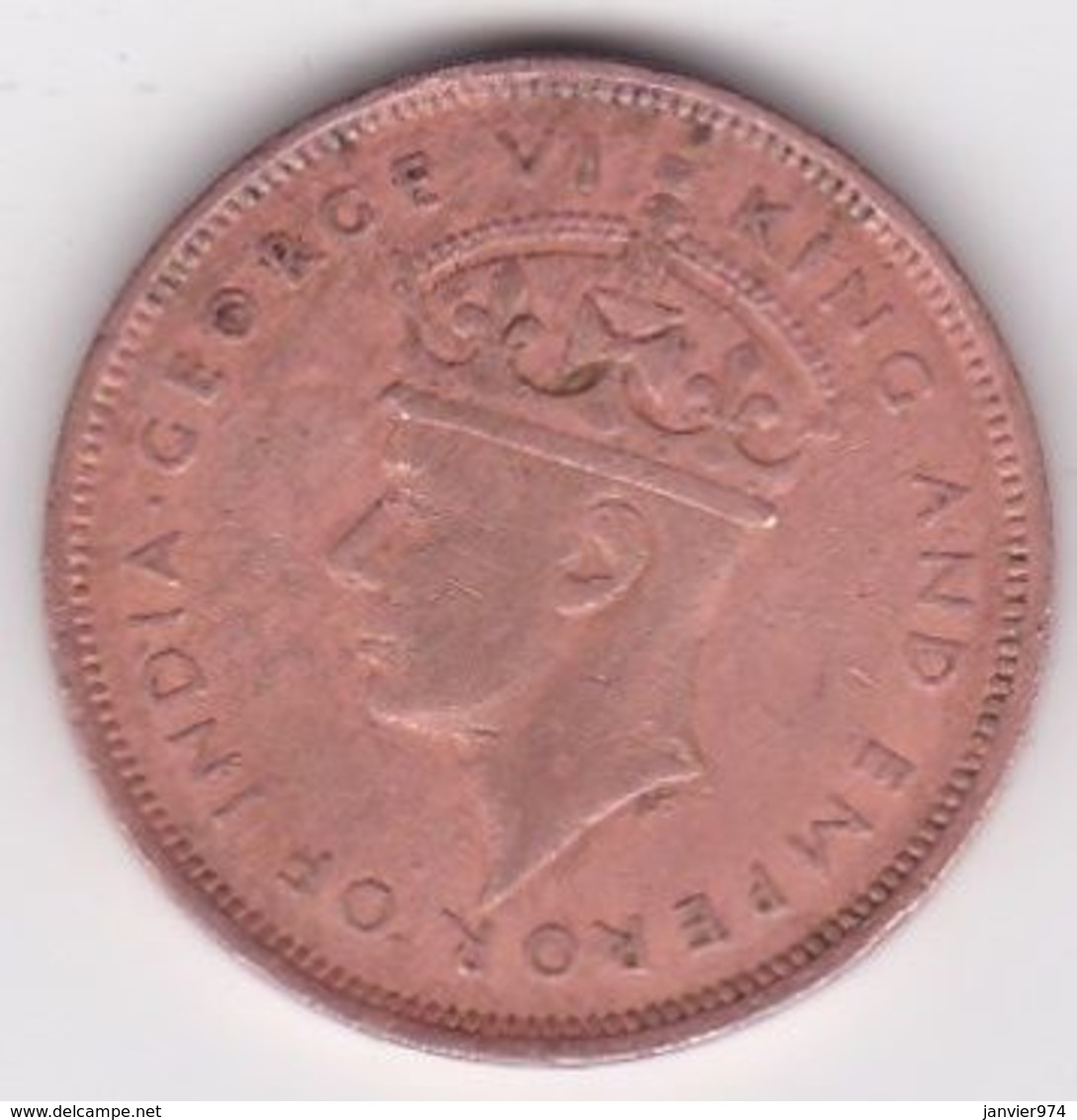 Ile Maurice , 5 Cents 1944 , George VI - Maurice
