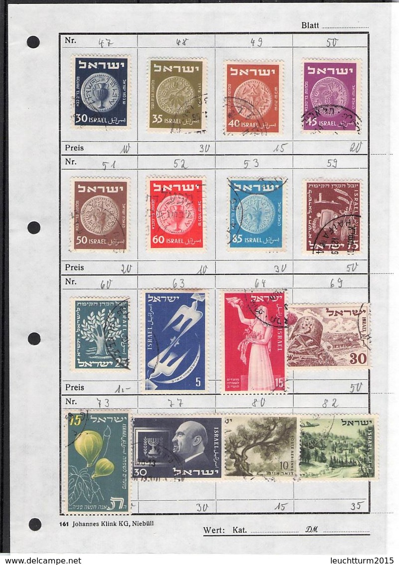 ISRAEL - SMALL COLLECTION OF STAMPS + 1 FDC /T230 - Collections, Lots & Series