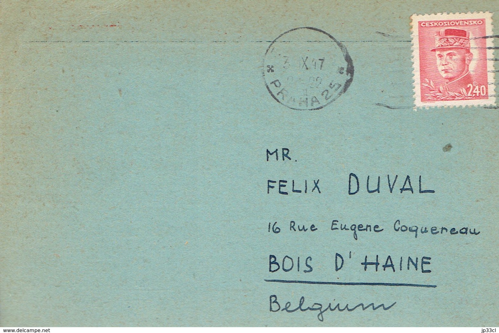 Old QSL From Oldrich Schneider OK-RP-1691/1 Strojnicka Praha Prague Czechoslovakia (3/9/1947) - CB