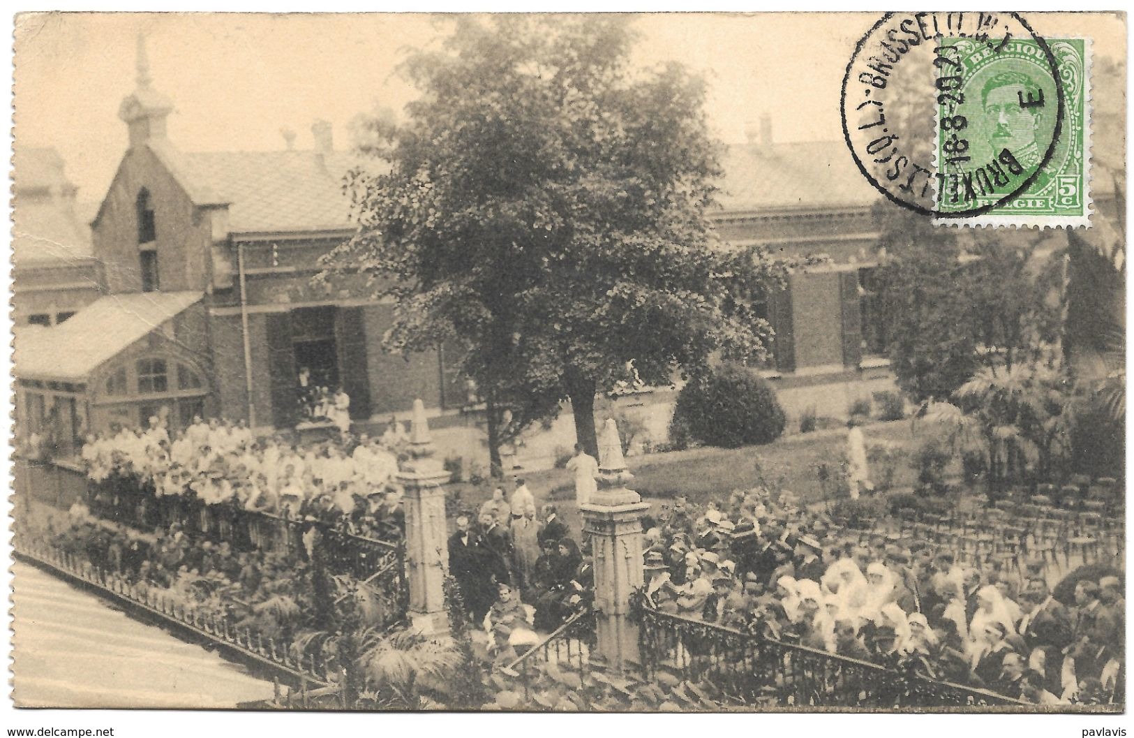 Brussels – Hôpital Militaire (Military Hospital) – Year 1920 – A Stamp 5 C With King Albert Green - Santé, Hôpitaux