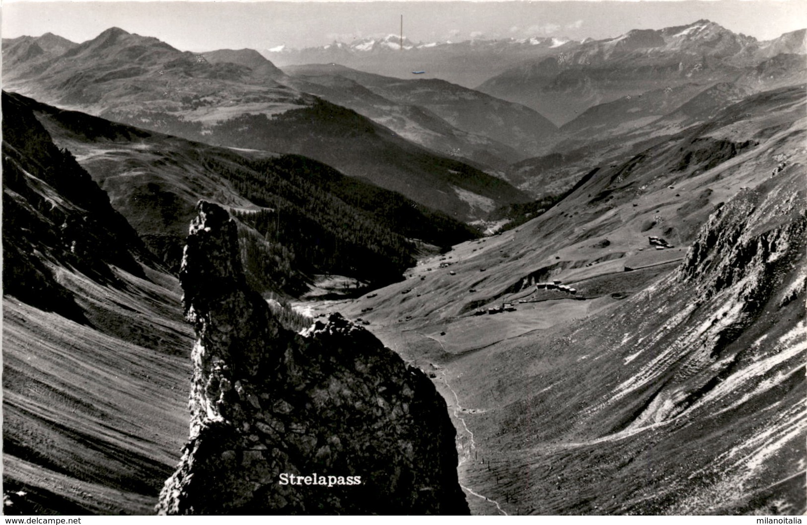 Strelapass - Aussicht Ins Schanfigg Gegen Tödi U. Calanda (799) - S-chanf