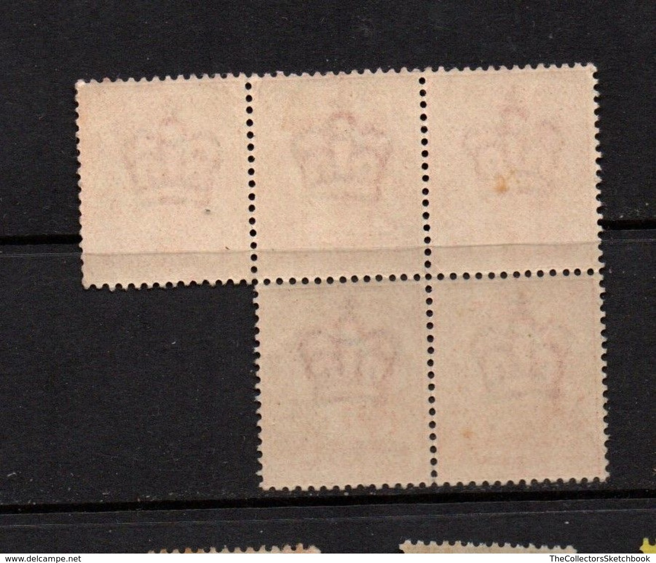 GB  EV11  1d Red ; Mint; Neatly Mounted Block Of 5 - Nuevos