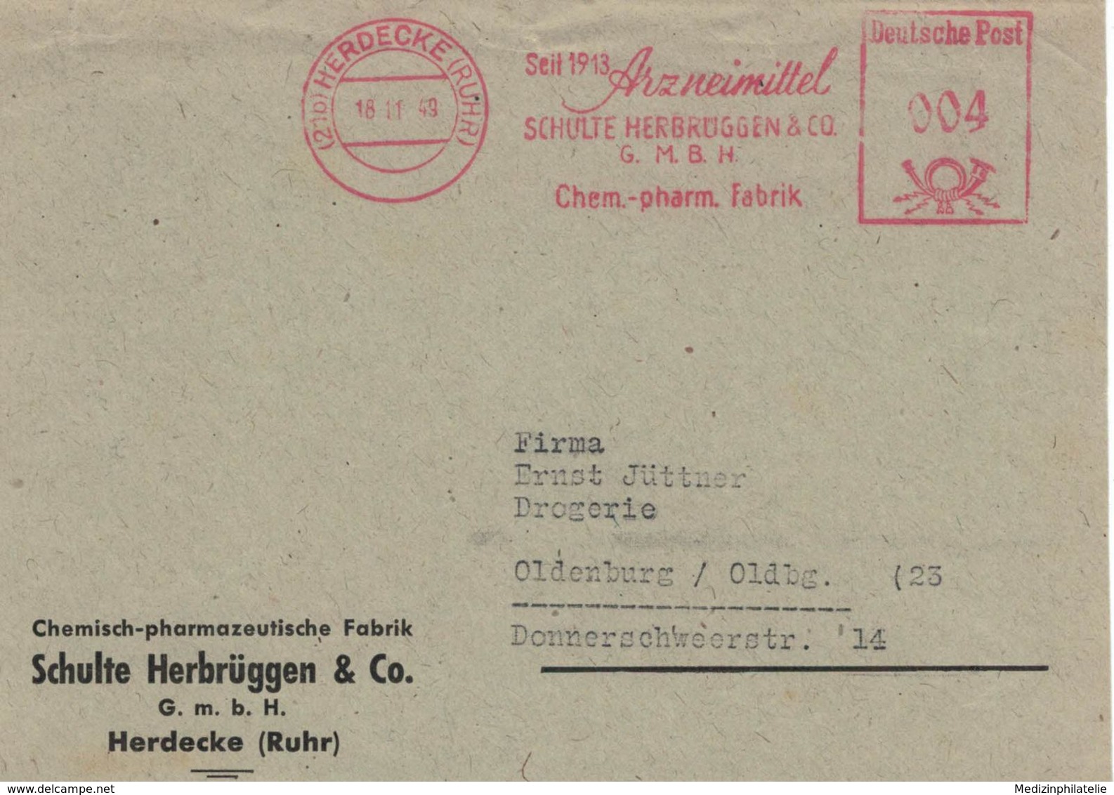 BVS Schulte Herbrüggen Herdecke Ruhr - Arzneimittel Chem.-pharm. Fabrik - 21a - Pharmacy