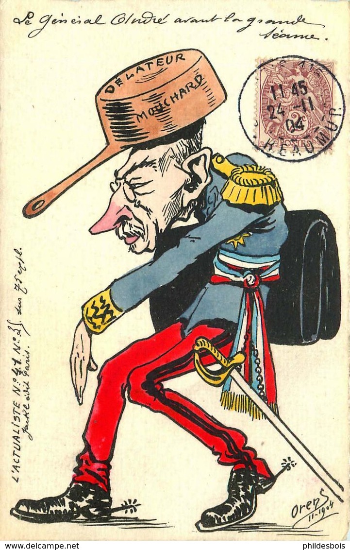 CARICATURE SATIRIQUE POLITIQUE Illustrateur ORENS (dessin Original)  DELATEUR MOUCHARD - Orens