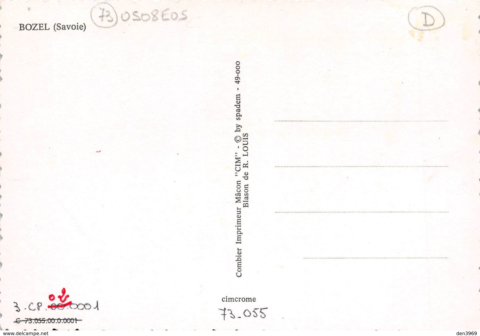 BOZEL - Vues Multiples - Blason Robert Louis - Bozel